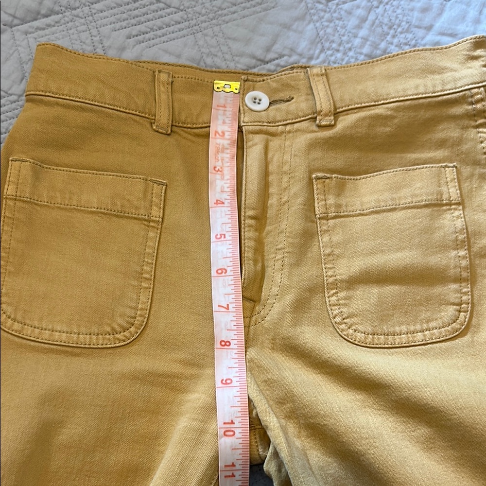 Madewell Women's goldenrod Jeans 24P petite straight leg crop wide leg - Picture 7 of 8
